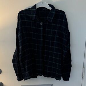 Women’s Madewell Flannel Blouse with hidden buttons
